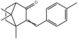 4,7,7-Trimethyl-3-(4-methyl-benzylidene)-bicyclo[2.2.1]heptan-2-one Struktur