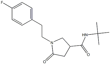 N-tert-butyl-1-[2-(4-fluorophenyl)ethyl]-5-oxopyrrolidine-3-carboxamide Struktur