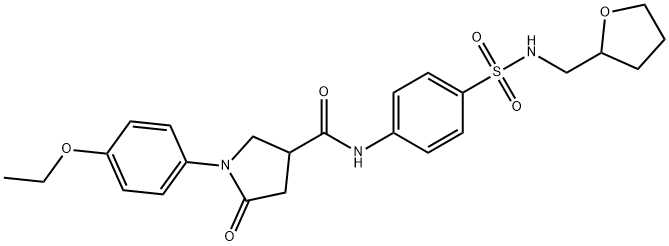 1-(4-ethoxyphenyl)-5-oxo-N-[4-(oxolan-2-ylmethylsulfamoyl)phenyl]pyrrolidine-3-carboxamide Struktur