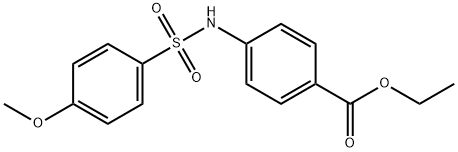 Benzoic acid, 4-[[(4-methoxyphenyl)sulfonyl]amino]-, ethyl ester Struktur