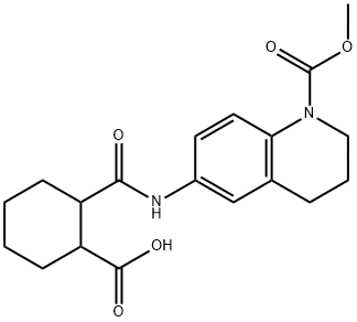 6-[(2-Carboxy-cyclohexanecarbonyl)-amino]-3,4-dihydro-2H-quinoline-1-carboxylic acid methyl ester Struktur