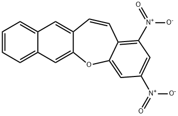 1,3-Dinitro-5-oxa-benzo[4,5]cyclohepta[1,2-b]naphthalene Struktur