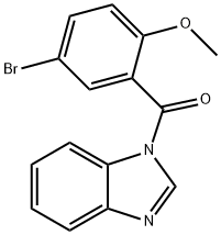 benzimidazol-1-yl-(5-bromo-2-methoxyphenyl)methanone Struktur