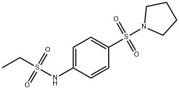 N-(4-pyrrolidin-1-ylsulfonylphenyl)ethanesulfonamide Struktur