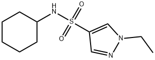 N-cyclohexyl-1-ethylpyrazole-4-sulfonamide Struktur