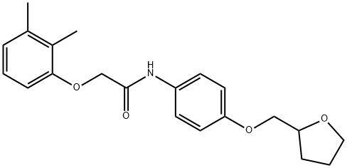 2-(2,3-dimethylphenoxy)-N-[4-(oxolan-2-ylmethoxy)phenyl]acetamide Struktur