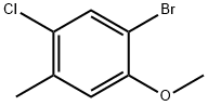 1-Bromo-5-chloro-2-methoxy-4-methyl-benzene Struktur