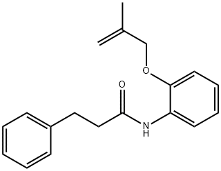 N-{2-[(2-methyl-2-propen-1-yl)oxy]phenyl}-3-phenylpropanamide Struktur