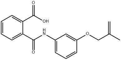 2-[[3-(2-methylprop-2-enoxy)phenyl]carbamoyl]benzoic acid Struktur