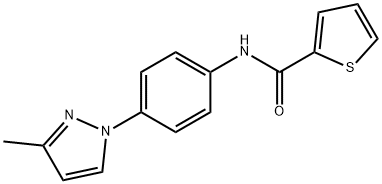 N-[4-(3-methyl-1H-pyrazol-1-yl)phenyl]thiophene-2-carboxamide Struktur