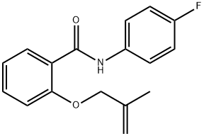 N-(4-fluorophenyl)-2-(2-methylprop-2-enoxy)benzamide Struktur