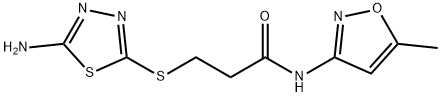 3-[(5-amino-1,3,4-thiadiazol-2-yl)sulfanyl]-N-(5-methyl-1,2-oxazol-3-yl)propanamide Struktur