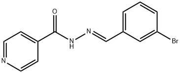 N'-[(E)-(3-bromophenyl)methylidene]pyridine-4-carbohydrazide Struktur