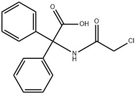 [(chloroacetyl)amino](diphenyl)acetic acid Struktur