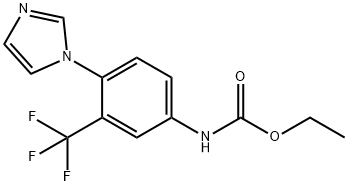 (4-Imidazol-1-yl-3-trifluoromethyl-phenyl)-carbamic acid ethyl ester Struktur