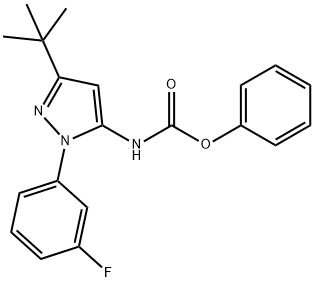 [5-tert-Butyl-2-(3-fluoro-phenyl)-2H-pyrazol-3-yl]-carbamic acid phenyl ester Struktur