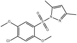 1-(4-chloro-2,5-dimethoxyphenyl)sulfonyl-3,5-dimethylpyrazole Struktur