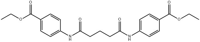 diethyl 4,4'-[(1,5-dioxo-1,5-pentanediyl)di(imino)]dibenzoate Struktur