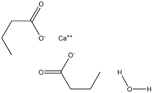 Butanoic acid, calcium salt, monohydrate Struktur