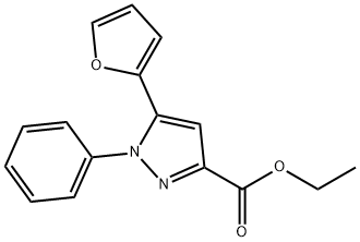 1H-Pyrazole-3-carboxylic acid, 5-(2-furanyl)-1-phenyl-, ethyl ester Struktur