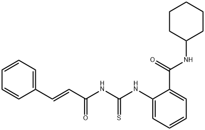 2-{[(cinnamoylamino)carbonothioyl]amino}-N-cyclohexylbenzamide Struktur