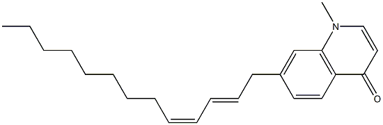 4(1H)-Quinolinone, 1-methyl-2-(4Z,7Z)-4,7-tridecadienyl- Struktur