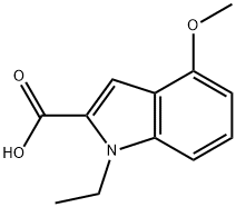 1-ethyl-4-methoxy-1H-indole-2-carboxylic acid Struktur