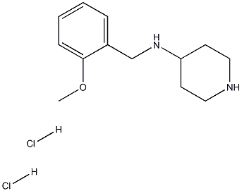 N-(2-Methoxybenzyl)piperidine-4-amine dihydrochloride Struktur