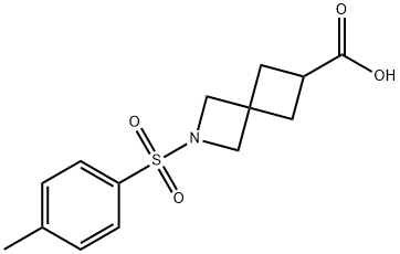 2-((4-methylphenyl)sulfonyl)-2-azaspiro[3.3]heptane-6-carboxylic acid Struktur