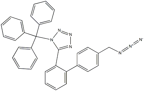 1H-Tetrazole, 5-[4'-(azidomethyl)[1,1'-biphenyl]-2-yl]-1-(triphenylmethyl)- Struktur