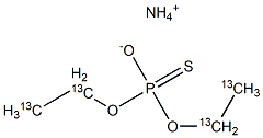 O,O-Diethyl Thiophosphate-13C4 Ammonium Salt Struktur