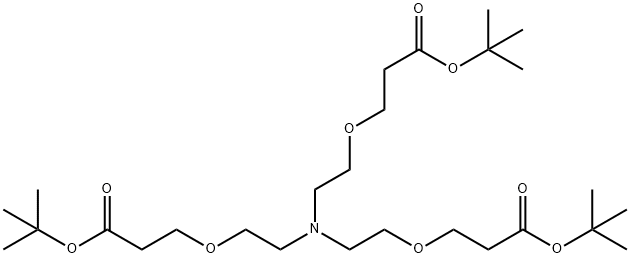 Tri(t-butyoxycarbonylethyloxyethyl)amine Struktur