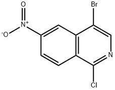 Isoquinoline, 4-bromo-1-chloro-6-nitro- Struktur