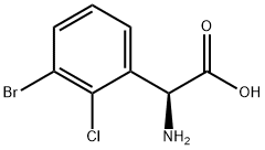 (2S)-2-AMINO-2-(3-BROMO-2-CHLOROPHENYL)ACETIC ACID Struktur