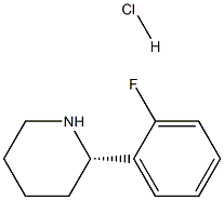 (S)-2-(2-fluorophenyl)piperidine hydrochloride Struktur