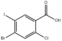 4-Bromo-2-chloro-5-iodo-benzoic acid Struktur