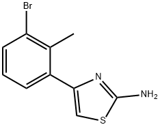 4-(3-bromo-2-methylphenyl)-1,3-thiazol-2-amine Struktur