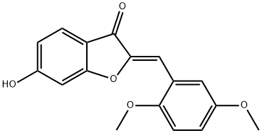 (2Z)-2-(2,5-dimethoxybenzylidene)-6-hydroxy-1-benzofuran-3(2H)-one Struktur