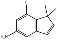 7-FLUORO-1,1-DIMETHYL-1H-INDEN-5-YL-AMINE Struktur