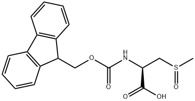 N-[(9H-fluoren-9-ylmethoxy)carbonyl]-3-(methylsulfinyl)-L-Alanine Struktur