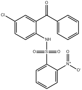 N-(2-benzoyl-4-chlorophenyl)-2-nitrobenzenesulfonamide Struktur