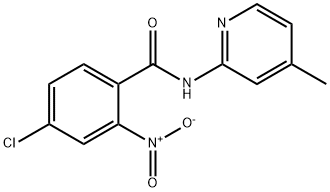 4-chloro-N-(4-methylpyridin-2-yl)-2-nitrobenzamide Struktur