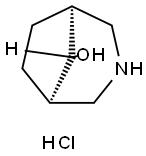 endo-3-azabicyclo[3.2.1]octan-8-ol hydrochloride Struktur