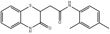 N-(2,4-dimethylphenyl)-2-(3-oxo-3,4-dihydro-2H-benzo[b][1,4]thiazin-2-yl)acetamide Struktur