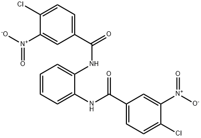 N,N'-1,2-phenylenebis(4-chloro-3-nitrobenzamide) Struktur