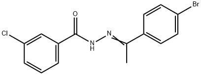 N'-[1-(4-bromophenyl)ethylidene]-3-chlorobenzohydrazide Struktur