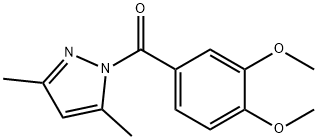 (3,4-dimethoxyphenyl)-(3,5-dimethylpyrazol-1-yl)methanone Struktur