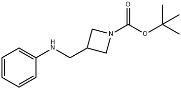 TERT-BUTYL 3-((PHENYLAMINO)METHYL)AZETIDINE-1-CARBOXYLATE Struktur