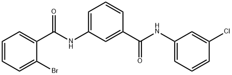 2-bromo-N-(3-{[(3-chlorophenyl)amino]carbonyl}phenyl)benzamide Struktur