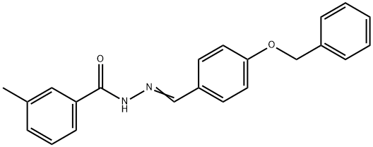 N'-[4-(benzyloxy)benzylidene]-3-methylbenzohydrazide Struktur